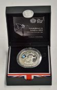 2010 Silver Proof £5 Coin 'Countdown to London 2012' Coin encased in presentation box with