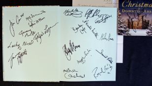 Extensively Signed Downton Abbey Book 'A Year In The Life Of Downton Abbey' signed to the inside