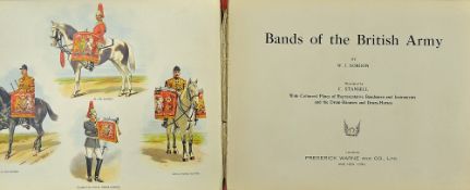 Bands of the British Army Book by W. J. Gordon, illustrated by F. Stansell with coloured plates of