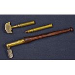 2x Interesting Glass Cutters includes a Sharrat and Newth Patent London wooden handled cutters and a