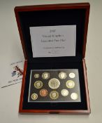 2007 United Kingdom Executive Proof Coin Collection includes £5, 2x 50p, 3x £2, £1, 20p, 10p, 5p, 2p