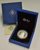 2012 Queen Elizabeth II £10 Silver Proof Five Ounce Coin number 48/1952, encased within superb