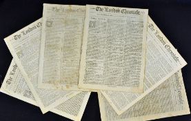 18th Century 'Slave Trade' The London Chronicle Newspapers various anecdotes and articles, dates