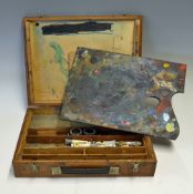 Reeves and Sons Ltd Portable Painting Table/Easel a wooden set encased with internal adjustable