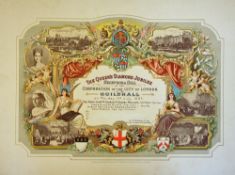 1897 The Queen's Diamond Jubilee Invitation to the Reception & Ball in the Guildhall London,