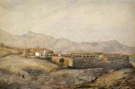 India- 'The Attock fort Punjab Hills' watercolour an original watercolour of the Attock fort, Punjab