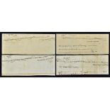 British Indian Official Payment Receipts printed by Thos De La Rue and Co London, 'Two and Eight