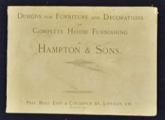 C.1880-1890s Hampton & Sons. London Furniture Catalogue a 12 page sales catalogue illustrating