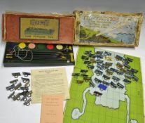 Rare pre-war boxed children's games selection including Gliding game made by Spear Games featuring