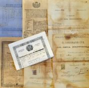 1830s-1870s Selection of Passports include Jamaica, Cuba and Spain inclusive, print and script