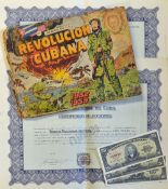 1959 Cuban Revolutionary Trade Card Sticker Album 'Revolucion Cubana' complete and colourfully