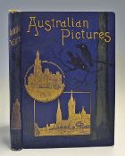 1886 'Australian Pictures' Book by Howard Willoughby. A large well illustrated 224 page picture book