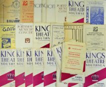 War Time Theatre Programme Selection including The Kings Theatre Southsea, The Gaiety Theatre Ayr,