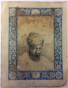 India and Punjab - Early Sketch of a Sikh an early19th century pencil sketch of a Sikh, signed and