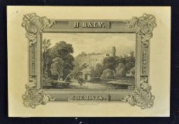 19th Century Warwick, H. Baly Chemist Engraving Market Place. Circa 1820s. Attractive and detailed