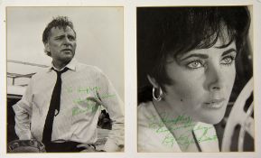Entertainment Autographs Burton and Taylor two fine b&w 10x8 photographs of Richard Burton and