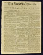 1761 The London Chronicle Newspaper or Universal Evening Post dated 30 May - 02 June contents