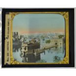 India - Punjab Early Golden temple Amritsar glass slide a 1900s magic lantern slide of the holiest