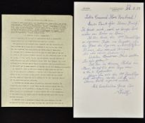 Grand Admiral Donitz Original Signed and typed English translation of chapter from his book '