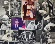Royal Photographs Charles & Diana, Wedding and Children most b/w official press release photographs,
