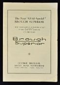 Automotive 1935 The New 'S.S.80 Special' Brough Superior Brochure 4 pages stating their new