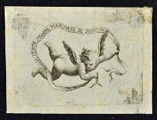 18th Century Printing Family 'Soncino' Engraving 'Il Contre Stampa Marchese Di Soncino' (The Soncino