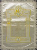 Entertainment Royal Opera Covent Garden 1908 Silk Programme date 27 May in presence of King Edward