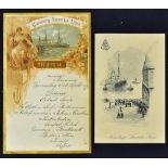 Maritime 1897 Hamburg America Line Menu a most beautiful early Menu from their ship "Provincia".