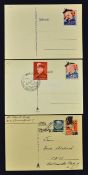 WWII Interesting Postcards with Anti-British Stamps German propaganda depicts a tired Winston