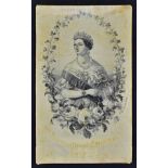 International Exhibition London 1862 Woven Silk Stevengraph depicting portrait of Queen Victoria