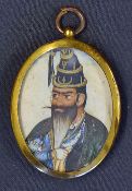 Sikh - Punjab 'Phoola Singh' General of the Akalee Nihangs Indian Miniature Painting a stunning