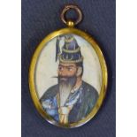 Sikh - Punjab 'Phoola Singh' General of the Akalee Nihangs Indian Miniature Painting a stunning