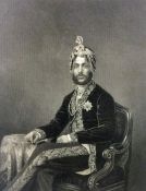 India and Punjab - Maharajah Duleep Singh c.1859 engraving a fine steel engraving by D.J. Pound