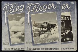 WWII German Magazines ‘The Pilot’ dated 1944 12 issues in 9x magazines entitled ‘Der Flieger’,