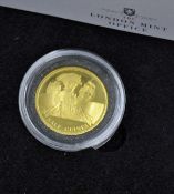 2008 Gold Tristan Da Cunha Trafalgar Half Guinea Coin