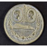 Giant 1851 Crystal Palace Exhibition Medallion Obverse; The Crystal Palace with Portraits of Queen