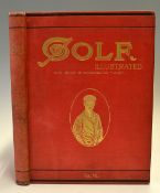 "Golf Illustrated" 1901 - in publishers red and gilt decorative cloth boards with vignette of
