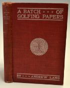 Lang, Andrew & Others - "A Batch of Golfing Papers" 1st U.S ed 1897 published by M.F Mansfield New