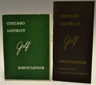 Chicago District Golf Association - 2x Handbooks for 1947 (34th year) and 1953 (39th year) published