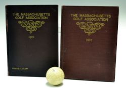 Massachusetts Golf Association Year Books (2) for 1928 and 1932 both in the original red gilt