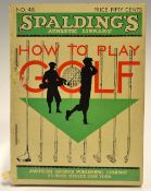 Brown, Innis -"How to Play Golf" Spalding's Athletic Library number 4B 1st edition 1930 published by