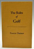 Ouimet, Francis-"The Rules of Golf (revised) Illustrated and Explained"" published Garden City