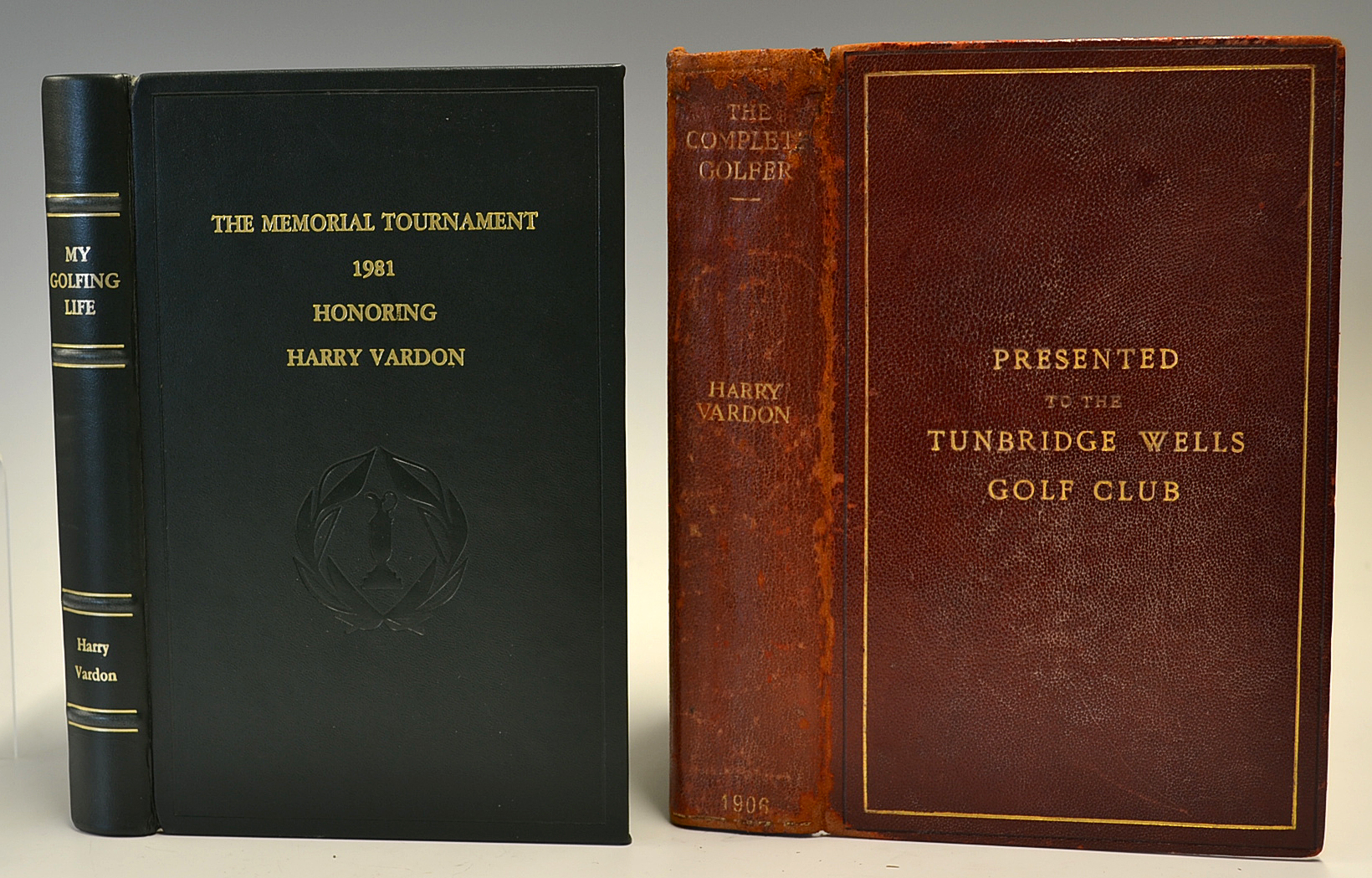 Vardon, Harry (2)- "My Golfing Life" special deluxe leather and gilt ltd ed made and printed for The