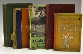 Various Golf Books from 1890 onwards (5) to incl "The Badminton Library of Golf" by Horace
