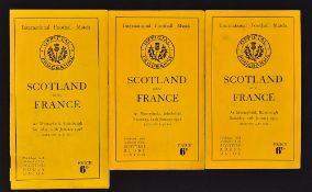 3x Scotland vs France rugby programmes from 1948 onwards - all played at Murrayfield to include '