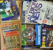 Selection of 1970s onwards West Bromwich Albion football programme selection predominantly home