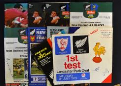 Collection of France rugby tour to New Zealand programmes from the 1960's onwards to incl v New