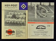 Scarce 1968 German tour football programme, Lipphardts Sportprogramme edition Hamburger SV v