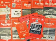 Collection of Arsenal home football programmes mainly 1950's and 1960's including 1949 Arsenal v