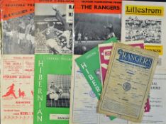 Selection of 1960s onwards Scottish football programmes to include 1948/49 Rangers v St. Mirren, v